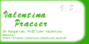valentina pracser business card